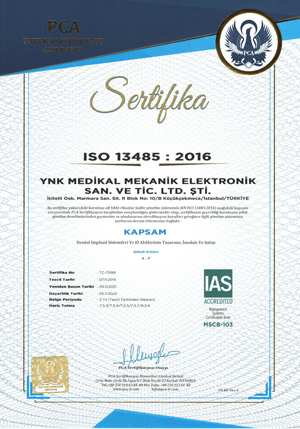 ISO 13485 Sertifikası