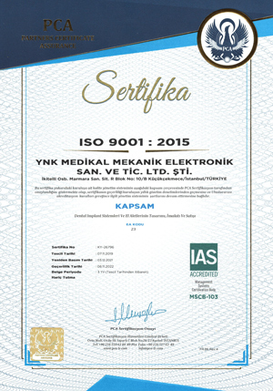 ISO 9001 Sertifikası